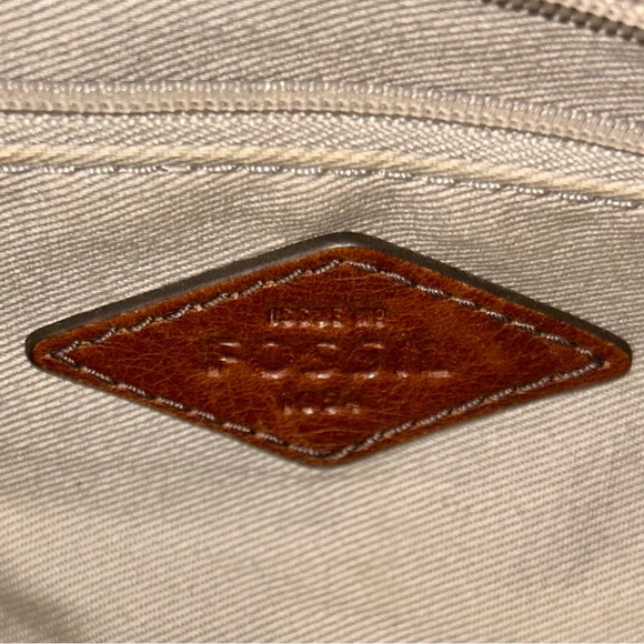 Fossil Turquoise Leather Tote - Picture 4 of 6